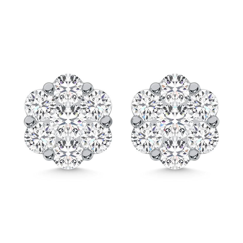 925 Silver Lab Grown Diamond 1/2 Ct.Tw. Fashion Earrings