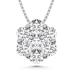 925 Silver Lab Grown Diamond 1 Ct.Tw. Fashion Pendant  Picasso Gold & Diamond Jewelry
