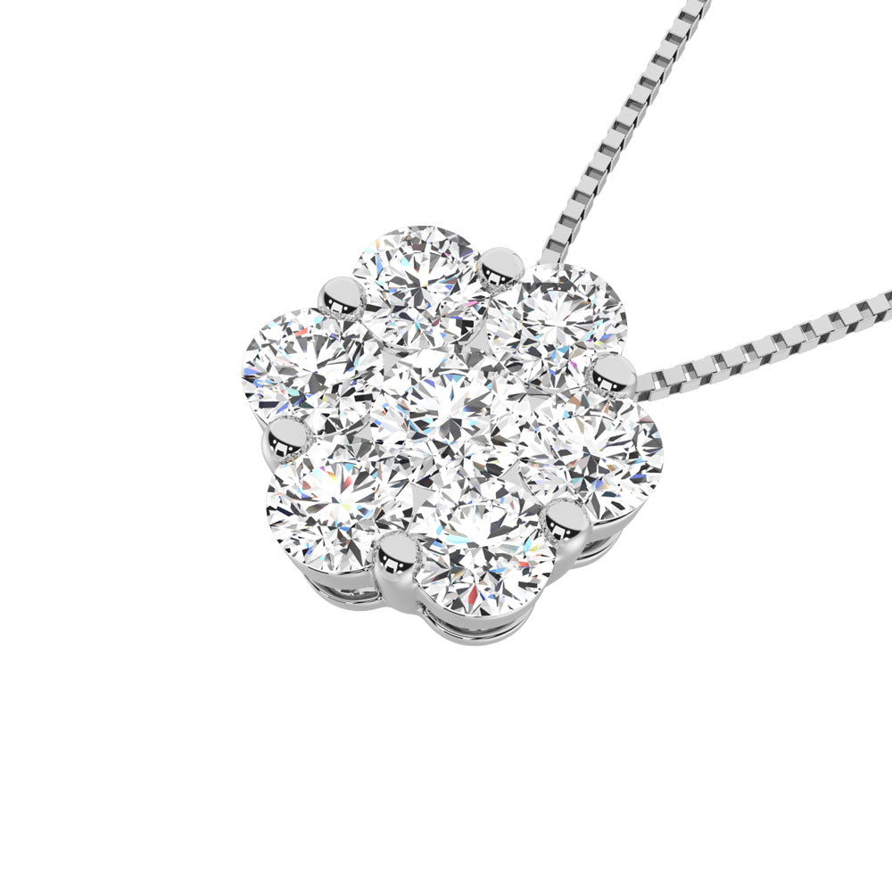 925 Silver Lab Grown Diamond 1 Ct.Tw. Fashion Pendant  Picasso Gold & Diamond Jewelry