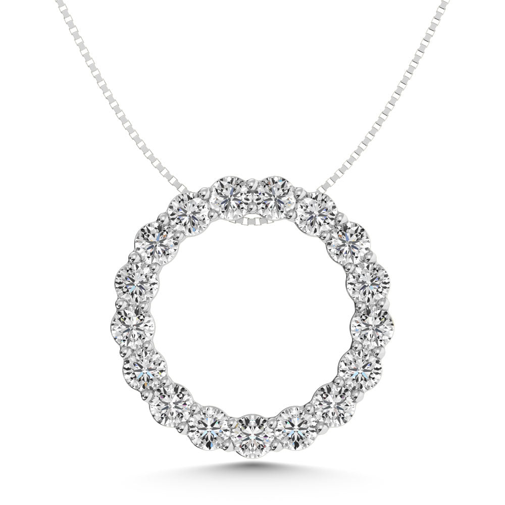 14K White Gold Lab Grown Diamond 1 Ct.Tw. Fashion Pendant