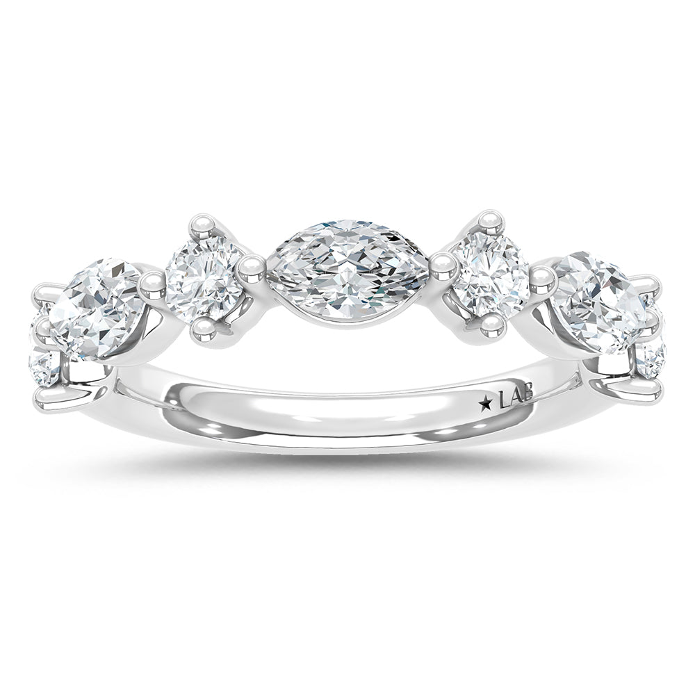 14K White Gold Lab Grown Diamond 1/2 ct. tw. Stackable Band | Picasso Gold & Diamond