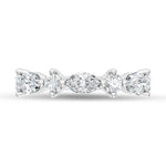 14K White Gold Lab Grown Diamond 1/2 ct. tw. Stackable Band, side profile view showing the band