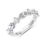 14K White Gold Lab Grown Diamond 1/2 ct. tw. Stackable Band, top view of the diamonds