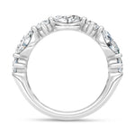14K White Gold Lab Grown Diamond 1/2 ct. tw. Stackable Band, close-up of the diamond setting