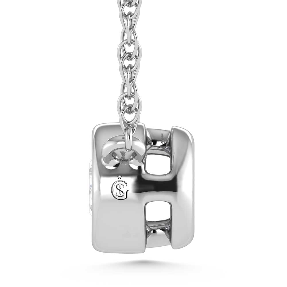 14K White Gold Lab Grown Diamond 1/2 Ct.Tw. Pear Shape Solitaire Necklace - 16 inches  Picasso Gold & Diamond Jewelry