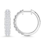 10K White Gold Lab Grown Diamond 1 Ct.Tw Hoop Earrings  Picasso Gold & Diamond Jewelry