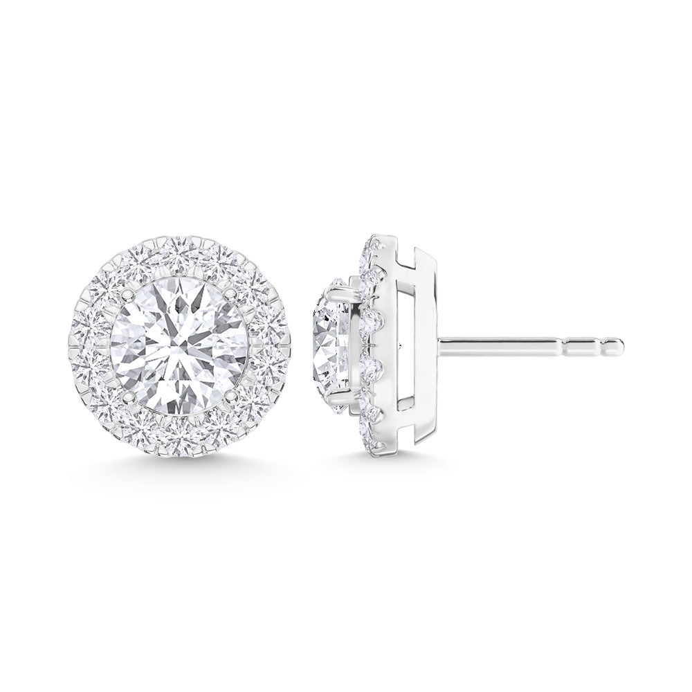 10K White Gold Lab Grown Diamond 1 Ct.Tw Fashion Earrings  Picasso Gold & Diamond Jewelry