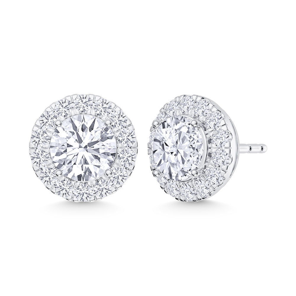 10K White Gold Lab Grown Diamond 1 Ct.Tw Fashion Earrings  Picasso Gold & Diamond Jewelry