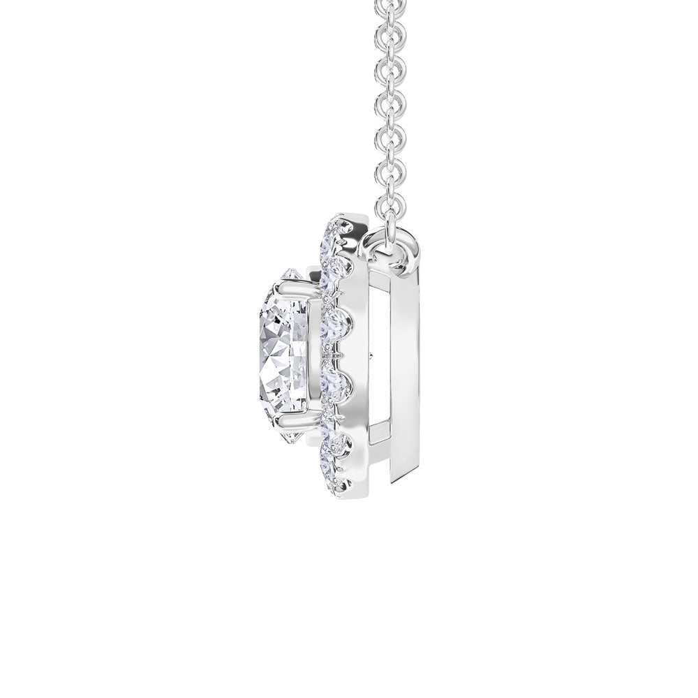 10K White Gold Lab Grown Diamond 1/2 Ct.Tw Fashion Pendant  Picasso Gold & Diamond Jewelry
