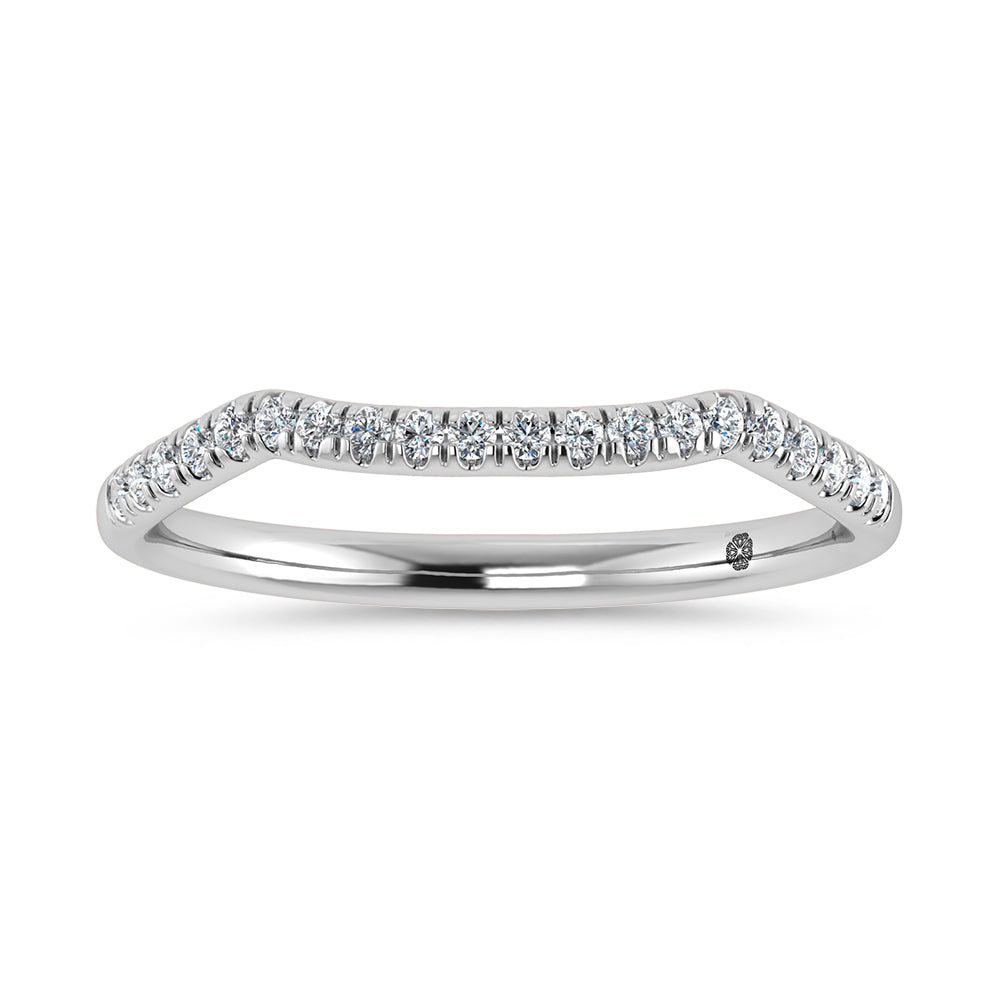 10K White Gold Lab Grown Diamond 1/10 ct. tw. Wedding Band | Picasso Gold & Diamond