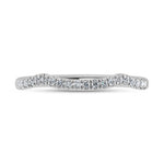 10K White Gold Lab Grown Diamond 1/10 ct. tw. Wedding Band, side profile view showing the band