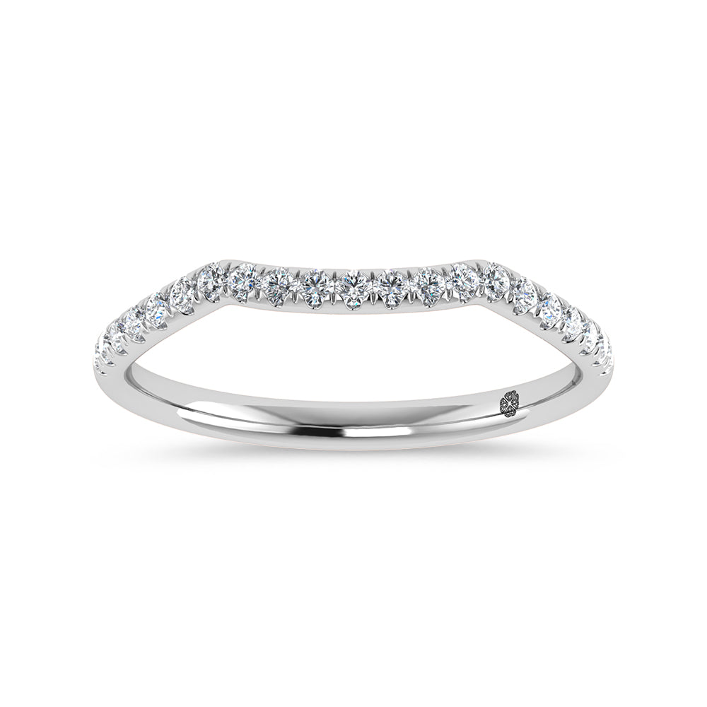 10K White Gold Lab Grown Diamond 1/10 ct. tw. Wedding Band | Picasso Gold & Diamond