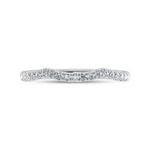 10K White Gold Lab Grown Diamond 1/10 ct. tw. Wedding Band, side profile view showing the band