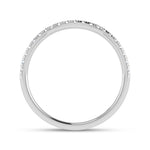 10K White Gold Lab Grown Diamond 1/10 ct. tw. Wedding Band, close-up of the diamond setting