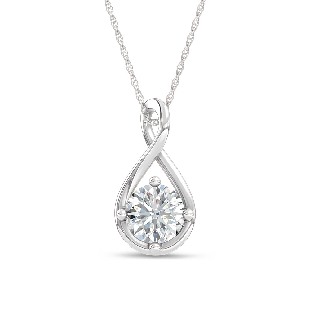 10K White Gold Lab Grown Diamond 1 Ct.Tw. Fashion Pendant  Picasso Gold & Diamond Jewelry
