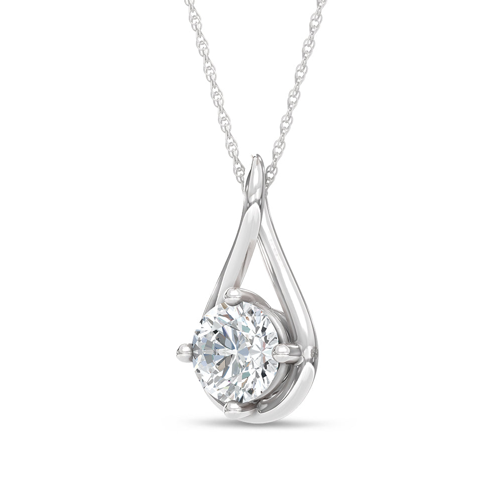 10K White Gold Lab Grown Diamond 1 Ct.Tw. Fashion Pendant  Picasso Gold & Diamond Jewelry