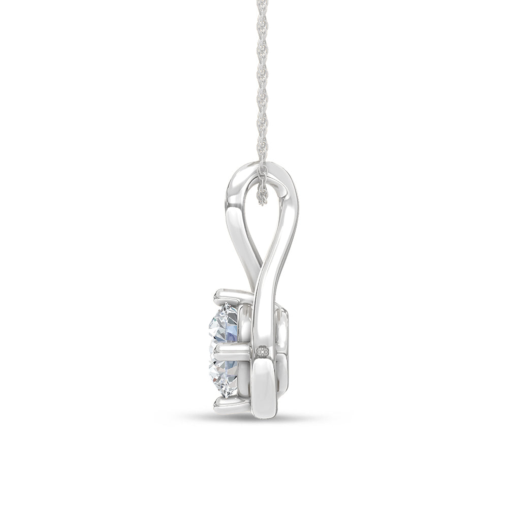 10K White Gold Lab Grown Diamond 1 Ct.Tw. Fashion Pendant  Picasso Gold & Diamond Jewelry