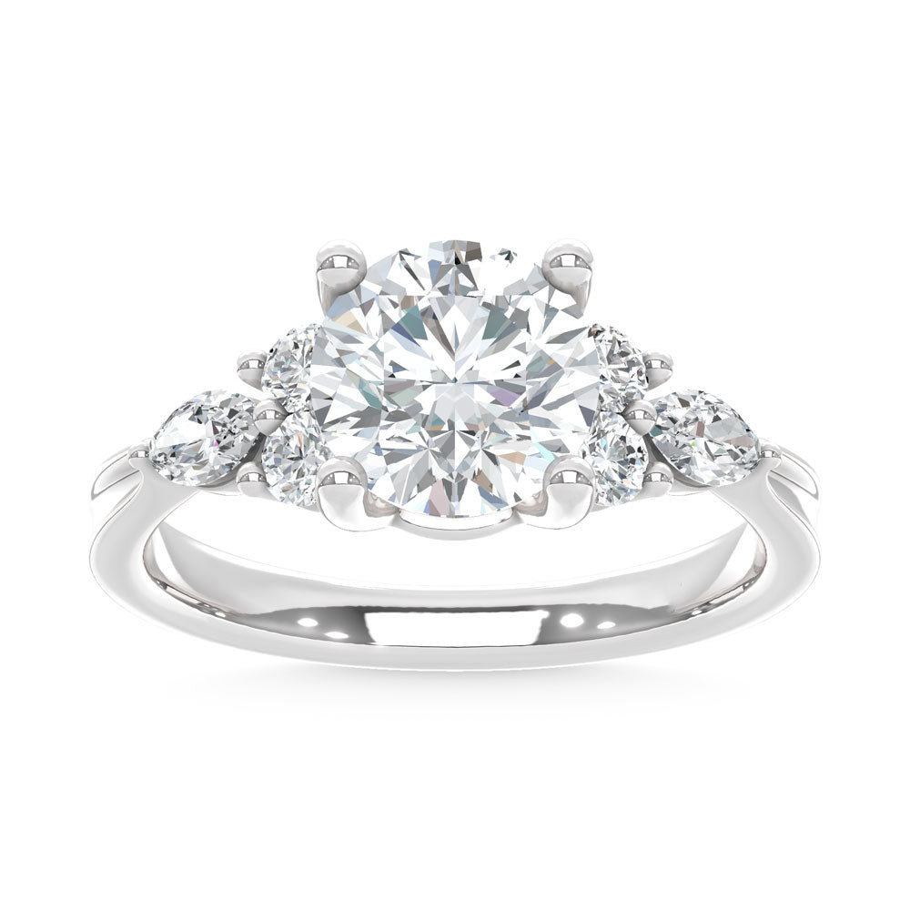 14K White Gold Lab Grown Diamond 2 1/2 Ct.T. Enagagement Ring