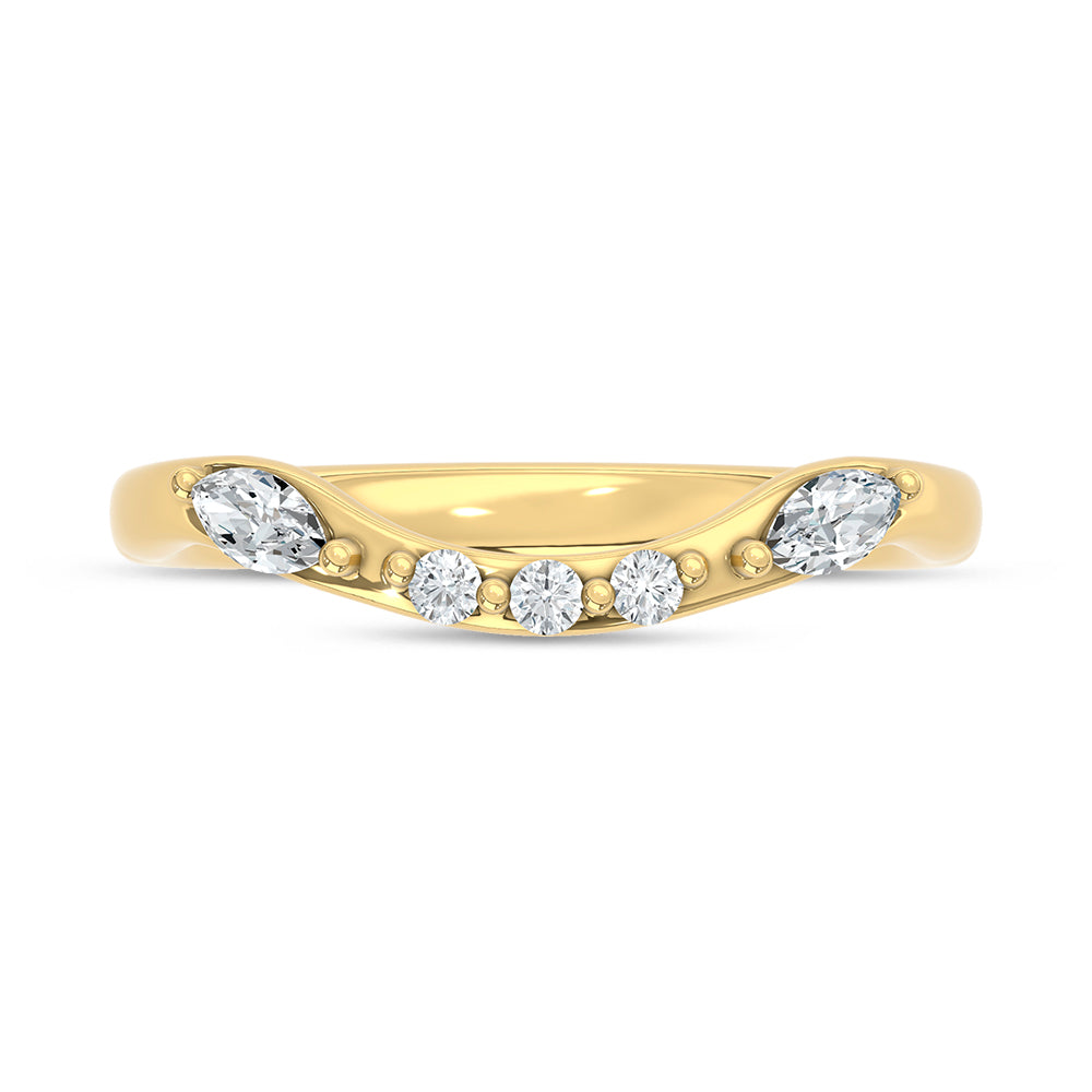 14K Yellow Gold Lab Grown Diamond 1/4 Ct.T. Wedding Band  Picasso Gold & Diamond Jewelry