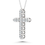 10K White Gold Lab Grown Diamond 7/8 Ct.Tw. Cross Pendant  Picasso Gold & Diamond Jewelry