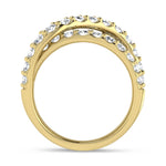 14K Yellow Gold 2 1/2 ct. tw. Lab Grown Diamond Fashion Ring, close-up of the diamond setting