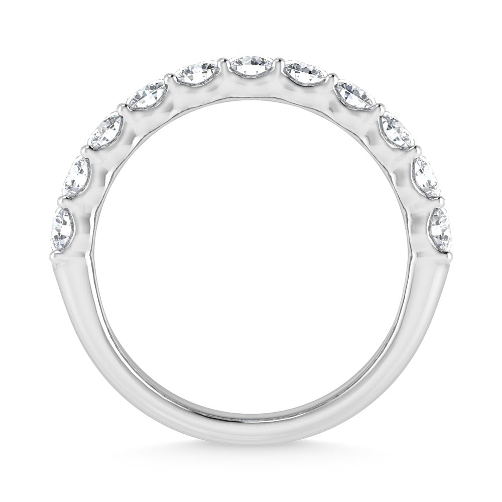 14K White Gold 4 Ct.Tw. Lab Grown Diamond Round and Emerald Cut Fashion Band  Picasso Gold & Diamond Jewelry