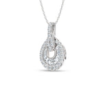 14K White Gold Lab Grown Diamond  2 Ct.Tw. Fashion Pendant  Picasso Gold & Diamond Jewelry