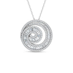 14K White Gold Lab Grown Diamond 1 1/2 Ct.Tw. Fashion Pendant  Picasso Gold & Diamond Jewelry