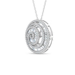 14K White Gold Lab Grown Diamond 1 1/2 Ct.Tw. Fashion Pendant  Picasso Gold & Diamond Jewelry