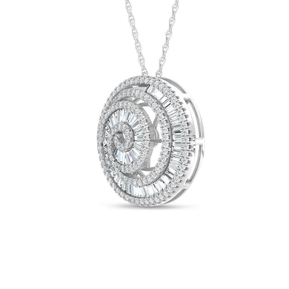 14K White Gold Lab Grown Diamond 1 1/2 Ct.Tw. Fashion Pendant  Picasso Gold & Diamond Jewelry