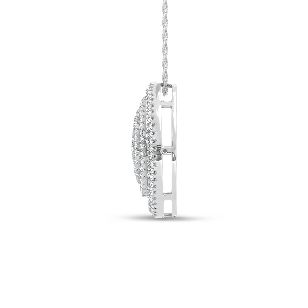 14K White Gold Lab Grown Diamond 1 1/2 Ct.Tw. Fashion Pendant  Picasso Gold & Diamond Jewelry