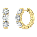 14K Yellow Gold Lab Grown Diamond 3 Ct.Tw. Hoop Earrings  Picasso Gold & Diamond Jewelry