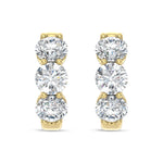 14K Yellow Gold Lab Grown Diamond 2 Ct.Tw. Hoop Earrings  Picasso Gold & Diamond Jewelry