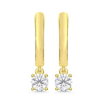 10K Yellow Gold Lab Grown Diamond 1/4 Ct.Tw. Hoop Earrings  Picasso Gold & Diamond Jewelry