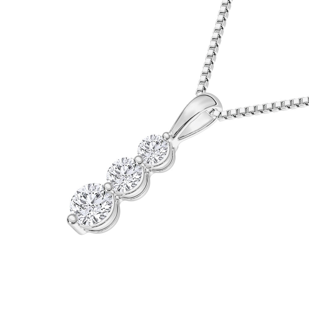 10K White Gold Lab Grown Diamond 1/2 Ct.Tw. Fashion Pendant