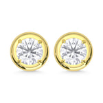 10K Yellow Gold 1/4 Ct.Tw. Lab Grown Diamond Solitaire Earrings  Picasso Gold & Diamond Jewelry