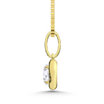10K Yellow Gold 1/3 Ct.Tw. Lab Grown Diamond Solitaire Pendant  Picasso Gold & Diamond Jewelry