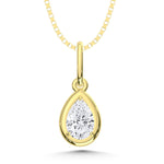 10K Yellow Gold Lab Grown Diamond 1/2 Ct.Tw. Pear Shape Pendant  Picasso Gold & Diamond Jewelry