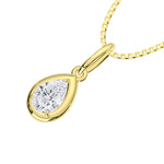 10K Yellow Gold Lab Grown Diamond 1/2 Ct.Tw. Pear Shape Pendant  Picasso Gold & Diamond Jewelry