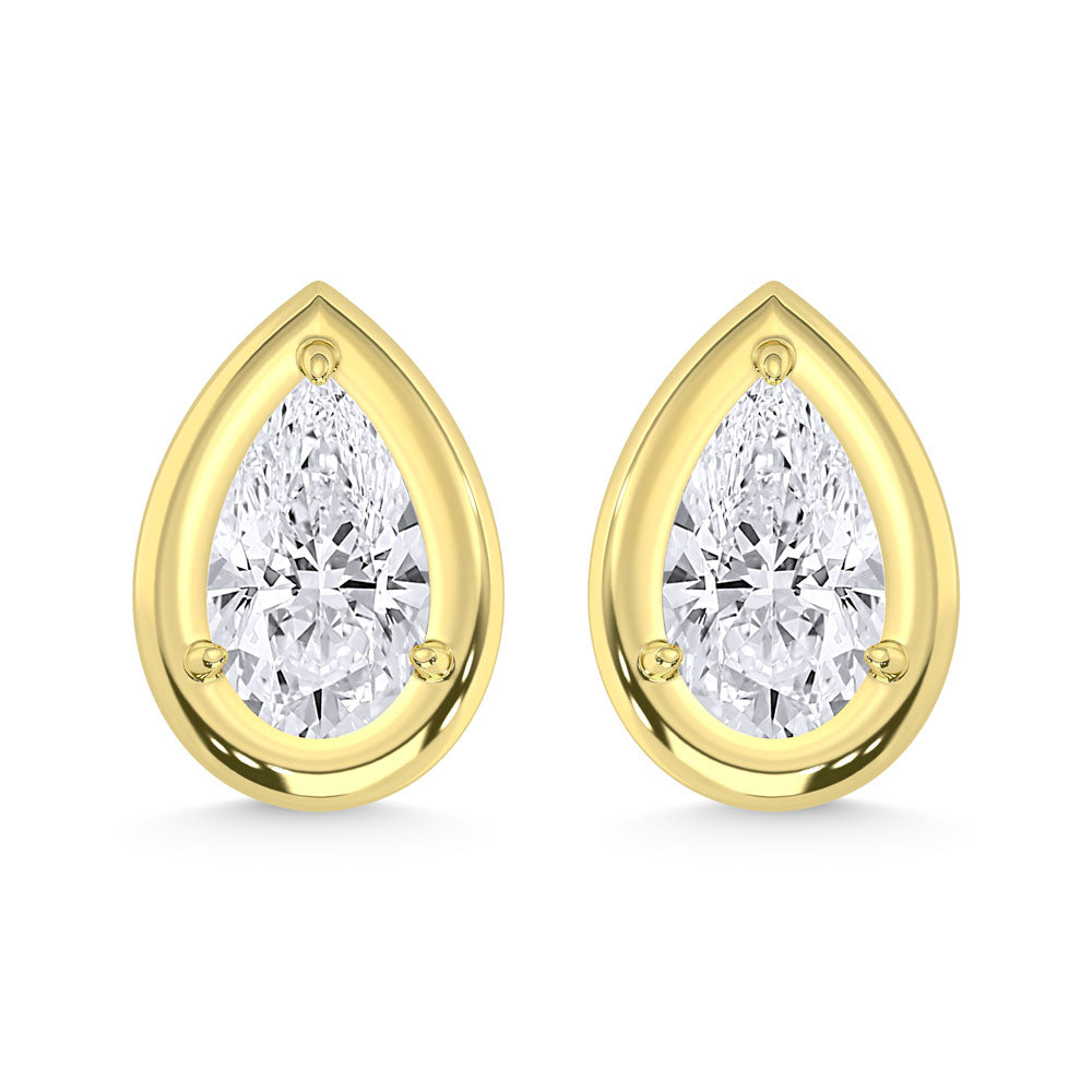 10K Yellow Gold Lab Grown Diamond 1/2 Ct.Tw. Pear Shape Stud Earrings  Picasso Gold & Diamond Jewelry