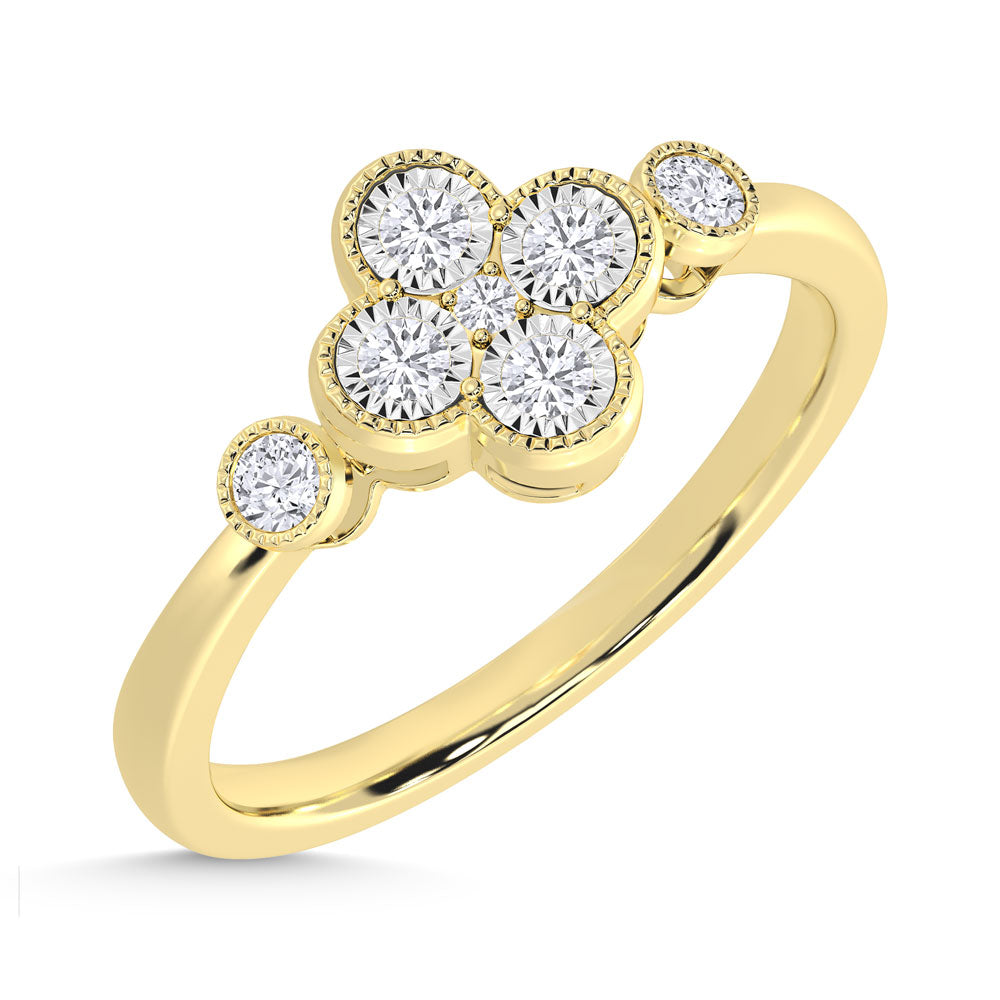 10K Yellow Gold Lab Grown Diamond 1/4 ct. tw. Fashion Ring | Picasso Gold & Diamond