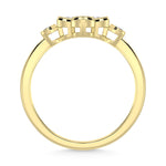 10K Yellow Gold Lab Grown Diamond 1/4 ct. tw. Fashion Ring, side profile view showing the band