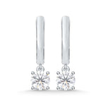 10K White Gold 3/4 Ct.Tw. Lab Grown Diamond Hoop Earrings  Picasso Gold & Diamond Jewelry