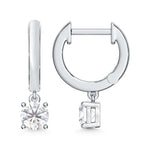 10K White Gold 3/4 Ct.Tw. Lab Grown Diamond Hoop Earrings  Picasso Gold & Diamond Jewelry