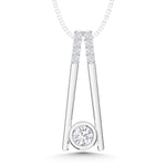 10K White Gold Lab Grown Diamond 1/5 Ct.Tw. Fashion Pendant  Picasso Gold & Diamond Jewelry
