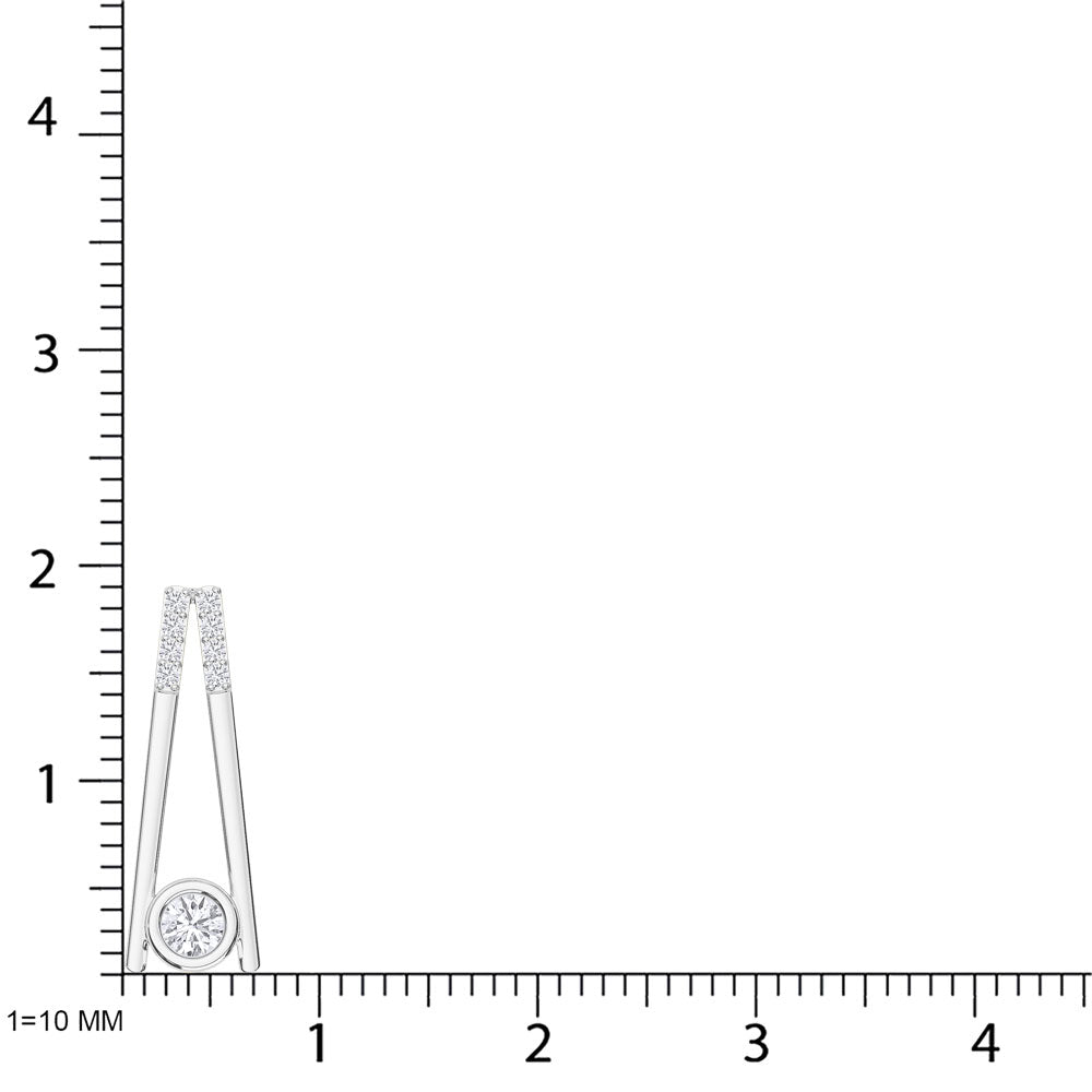 10K White Gold Lab Grown Diamond 1/5 Ct.Tw. Fashion Pendant  Picasso Gold & Diamond Jewelry