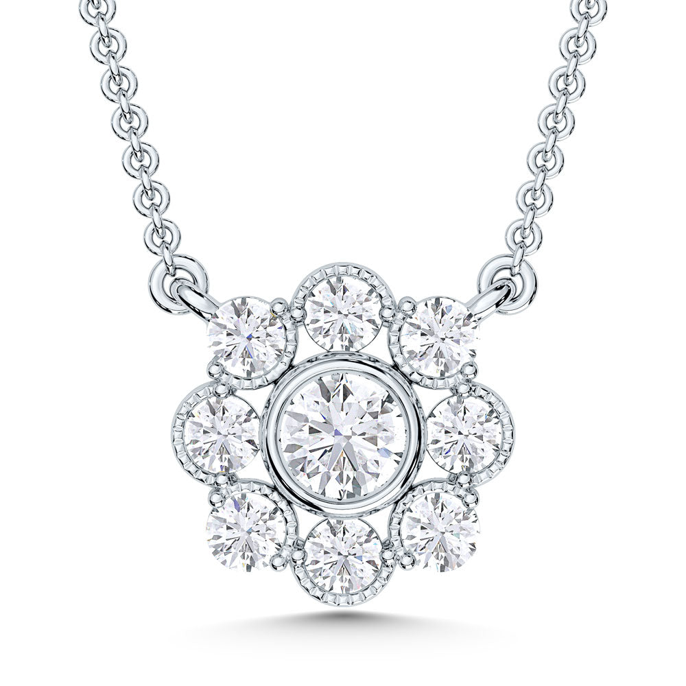 10K White Gold Lab Grown Diamond 3/8 Ct.Tw. Heart Pendant  Picasso Gold & Diamond Jewelry