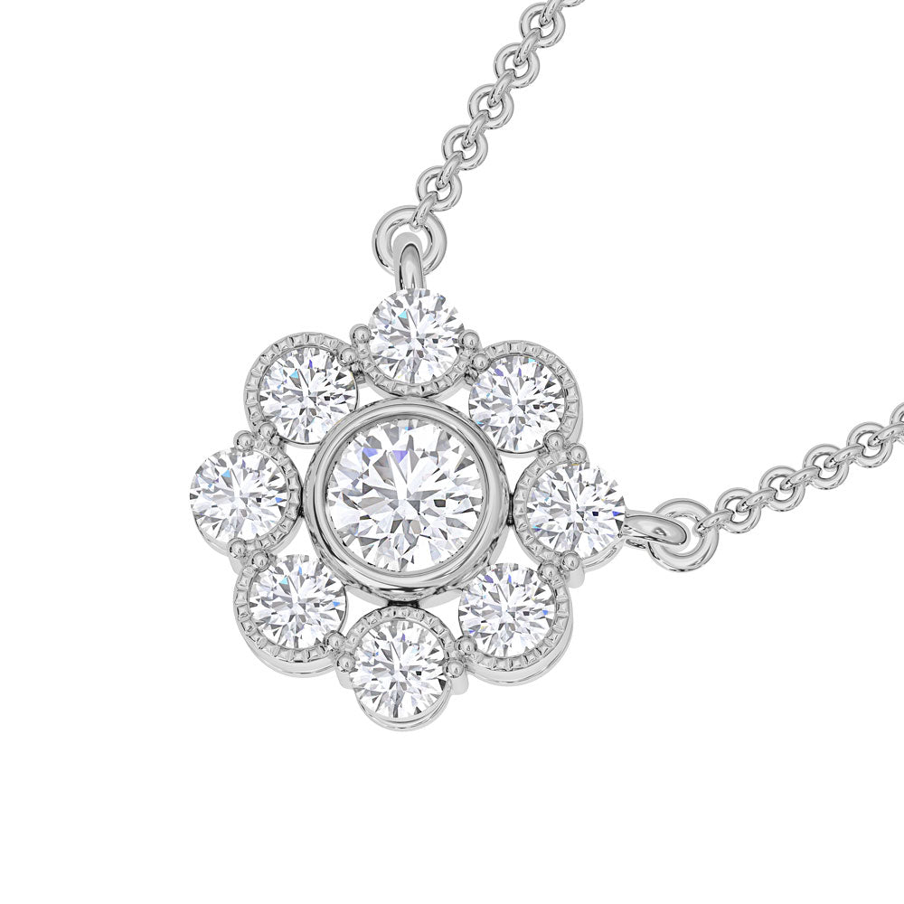 10K White Gold Lab Grown Diamond 3/8 Ct.Tw. Heart Pendant  Picasso Gold & Diamond Jewelry