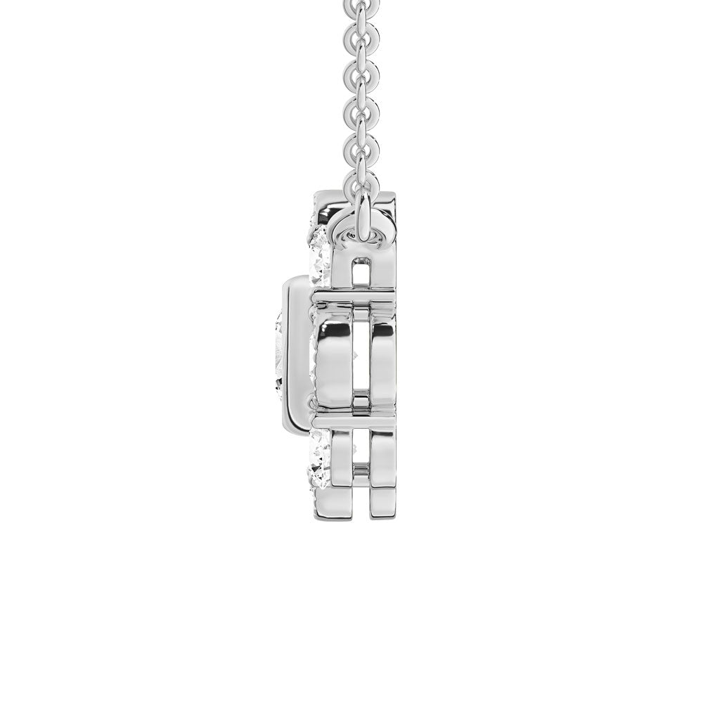 10K White Gold Lab Grown Diamond 3/8 Ct.Tw. Heart Pendant  Picasso Gold & Diamond Jewelry