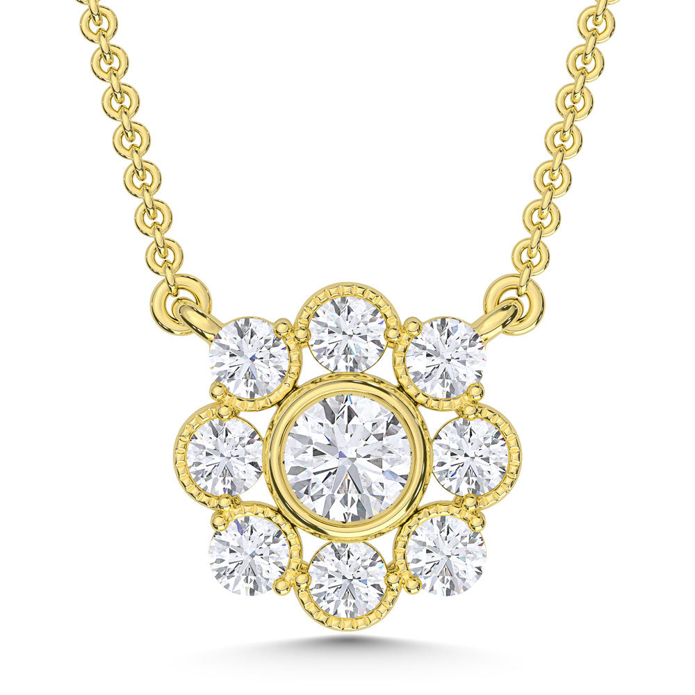 10K Yellow Gold Lab Grown Diamond 3/8 Ct.Tw. Heart Pendant  Picasso Gold & Diamond Jewelry